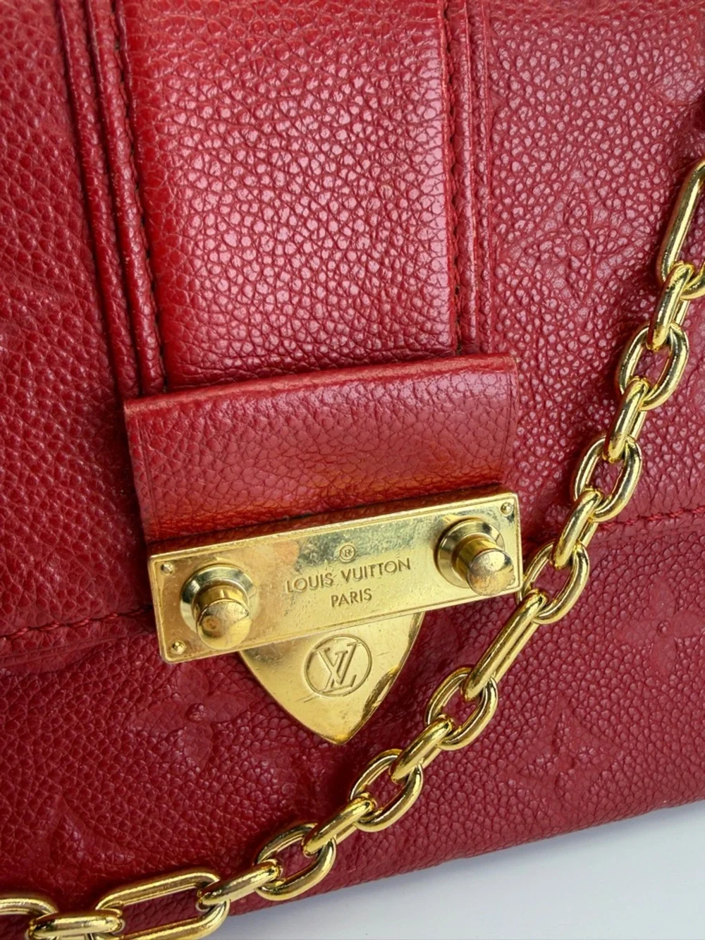 Louis Vuitton Red Monogram Leather Saint Sulpice PM